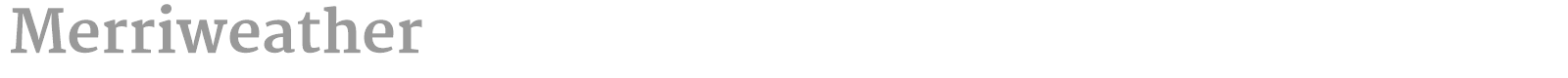 Merriweather font preview